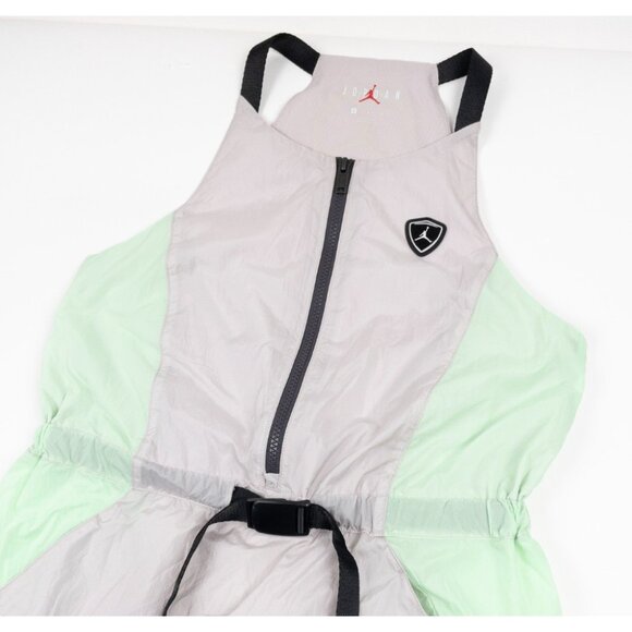 Jordan Utility Flight Dress Womens Small Gray Neon Belted Buckle Snap CV7605-055 - Picture 5 of 15